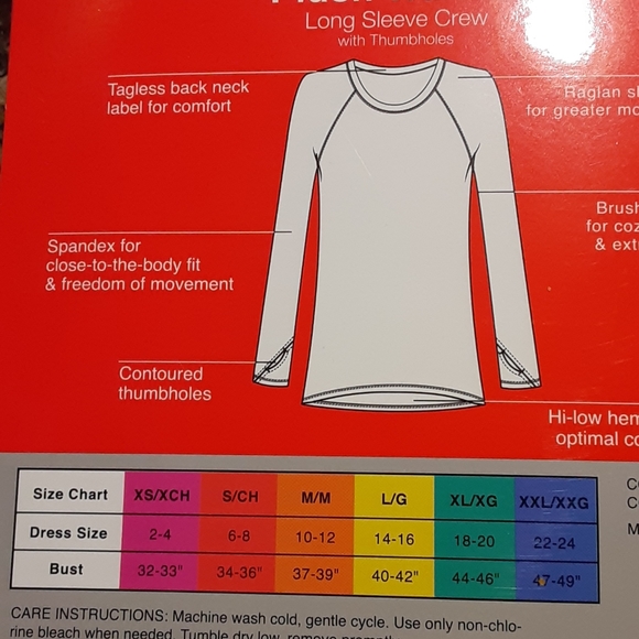 TWO CuddlDuds brand Long Sleeve Crewneck Shirt - Picture 5 of 5